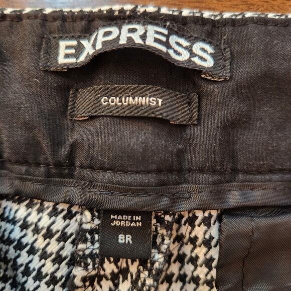 Express Women's Columnist Houndstooth Capris Pants Size 8 - Picture 6 of 7